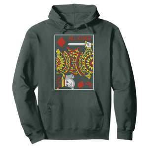 No Kings in America Hoodie Resist Protest Playing Card TS10 Dark Forest Green Print Your Wear