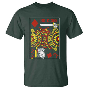 No Kings in America T Shirt Resist Protest Playing Card TS10 Dark Forest Green Print Your Wear