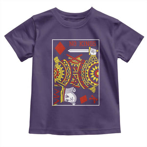 No Kings in America Toddler T Shirt Resist Protest Playing Card TS10 Purple Print Your Wear