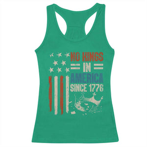 No Kings in America Racerback Tank Top Since 1776 Social Justice American Flag TS10 Irish Green Print Your Wear