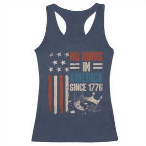 No Kings in America Racerback Tank Top Since 1776 Social Justice American Flag TS10 Navy Print Your Wear