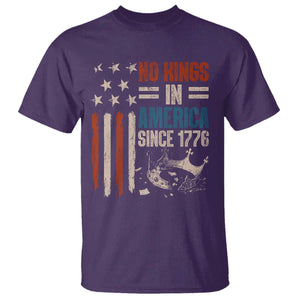 No Kings in America T Shirt - Since 1776 Social Justice American Flag Democracy Tee TS10 Purple Print Your Wear