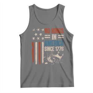 No Kings in America Tank Top Since 1776 Social Justice American Flag TS10 Black Heather Print Your Wear