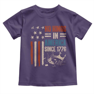 No Kings in America Toddler T Shirt Since 1776 Social Justice American Flag TS10 Purple Print Your Wear