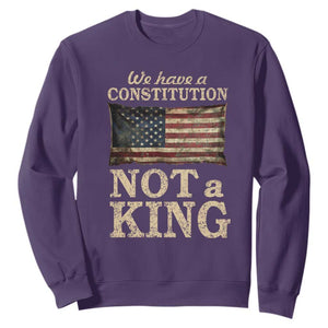 We Have A Constitution Not A King Sweatshirt Retro Social Justice American Flag TS10 Purple Print Your Wear