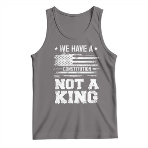 No Kings in America Tank Top We Have A Constitution Not A King Resist US Flag TS10 Deep Heather Print Your Wear