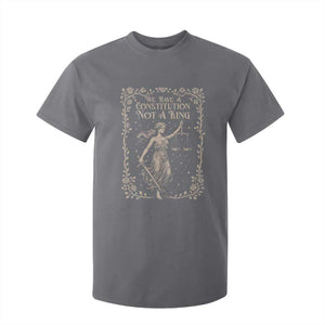 No Kings in America T Shirt For Kid We Have A Constitution Not A King Resist TS10 Charcoal Print Your Wear