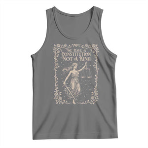 No Kings in America Tank Top We Have A Constitution Not A King Resist TS10 Black Heather Print Your Wear