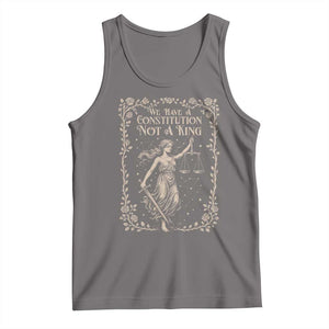 No Kings in America Tank Top We Have A Constitution Not A King Resist TS10 Deep Heather Print Your Wear