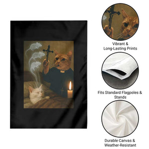 Funny Exorcist Cat Meme Garden Flag Dark Humor Cat TS10 Print Your Wear