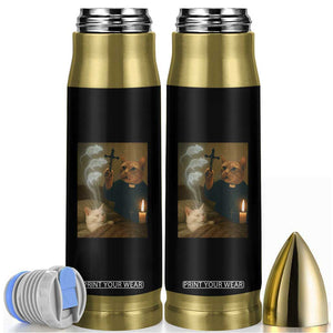 Funny Exorcist Cat Meme Bullet Tumbler Dark Humor Cat TS10 Black Print Your Wear