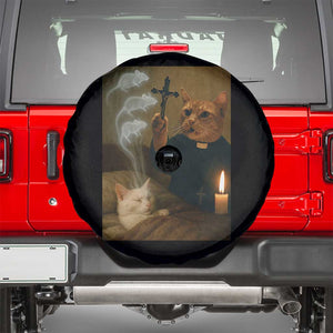 Funny Exorcist Cat Meme Spare Tire Cover Dark Humor Cat TS10 Black Print Your Wear