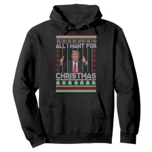 Funny Christmas Trump Prison Hoodie All I Want For Xmas Is Subtle FDT TS10 Black Print Your Wear