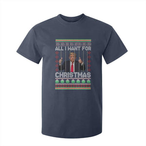 Funny Christmas Trump Prison T Shirt For Kid All I Want For Xmas Is Subtle FDT TS10 Navy Print Your Wear