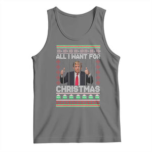 Funny Christmas Trump Prison Tank Top All I Want For Xmas Is Subtle FDT TS10 Black Heather Print Your Wear