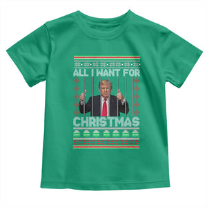 Funny Christmas Trump Prison Toddler T Shirt All I Want For Xmas Is Subtle FDT TS10 Irish Green Print Your Wear