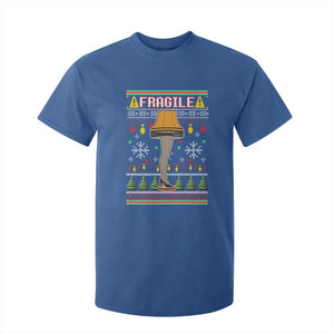 Leg Lamp Ugly Christmas T Shirt For Kid Funny Xmas Movie Fragile TS10 Royal Blue Print Your Wear