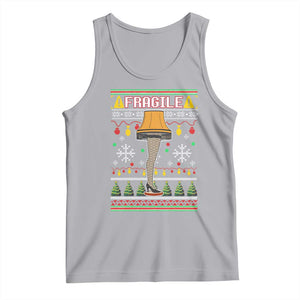 Leg Lamp Ugly Christmas Tank Top Funny Xmas Movie Fragile TS10 Athletic Heather Print Your Wear