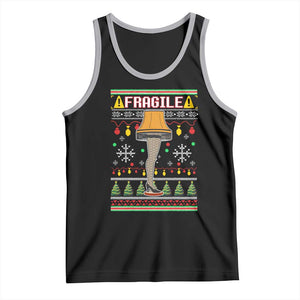 Leg Lamp Ugly Christmas Tank Top Funny Xmas Movie Fragile TS10 Black Athletic Heather Print Your Wear