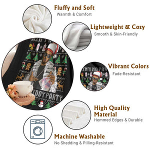 Funny Christmas Diddy Throw Blanket Aint No Party Like A Diddy Party Baby Oil Ugly Xmas TS10 Print Your Wear