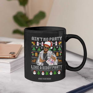 Funny Christmas Diddy Coffee Mug Aint No Party Like A Diddy Party Baby Oil Ugly Xmas TS10 Print Your Wear