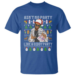 Funny Christmas Diddy T Shirt Aint No Party Like A Diddy Party Baby Oil Ugly Xmas TS10 Royal Blue Print Your Wear