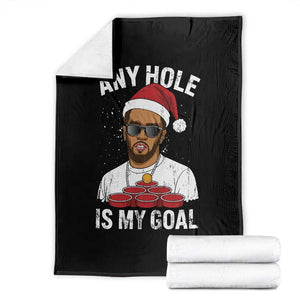 Funny Christmas Diddy Throw Blanket Any Hole is My Goal TS10 Black Print Your Wear