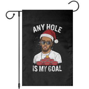 Funny Christmas Diddy Garden Flag Any Hole is My Goal TS10 Black Print Your Wear