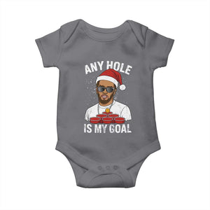Funny Christmas Diddy Baby Onesie Any Hole is My Goal TS10 Charcoal Print Your Wear