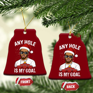Funny Xmas Diddy Ceramic Ornament Any Hole is My Goal TS10 Print Your Wear