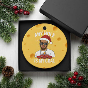 Funny Xmas Diddy Ceramic Ornament Any Hole is My Goal TS10 1pc Yellow Cheese Print Your Wear
