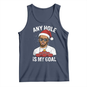 Funny Christmas Diddy Tank Top Any Hole is My Goal TS10 Navy Print Your Wear