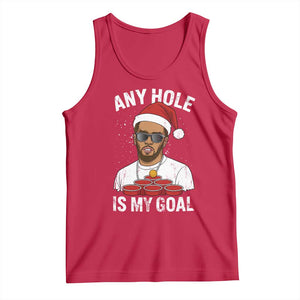 Funny Christmas Diddy Tank Top Any Hole is My Goal TS10 Red Print Your Wear