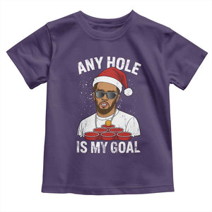Funny Christmas Diddy Toddler T Shirt Any Hole is My Goal TS10 Purple Print Your Wear