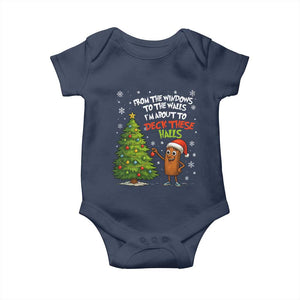 Funny Christmas Italian Brainrot Baby Onesie Funny Memes From The Windows to the Walls I'm About To TS10 Navy Print Your Wear