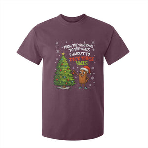 Funny Christmas Italian Brainrot T Shirt For Kid Funny Memes From The Windows to the Walls I'm About To TS10 Maroon Print Your Wear