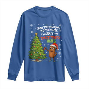 Funny Christmas Italian Brainrot Long Sleeve Shirt Funny Memes From The Windows to the Walls I'm About To TS10 Royal Blue Print Your Wear