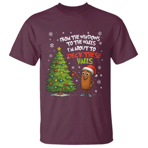 Funny Christmas Italian Brainrot T Shirt Funny Memes From The Windows to the Walls I'm About To TS10 Maroon Print Your Wear