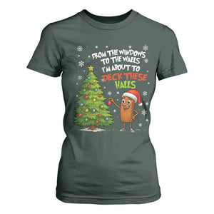 Funny Christmas Italian Brainrot T Shirt For Women Funny Memes From The Windows to the Walls I'm About To TS10 Dark Forest Green Print Your Wear