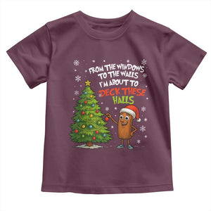 Funny Christmas Italian Brainrot Toddler T Shirt Funny Memes From The Windows to the Walls I'm About To TS10 Maroon Print Your Wear