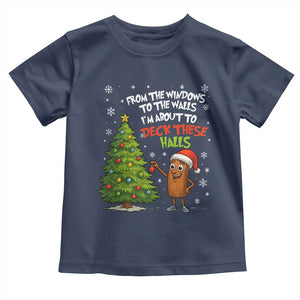 Funny Christmas Italian Brainrot Toddler T Shirt Funny Memes From The Windows to the Walls I'm About To TS10 Navy Print Your Wear