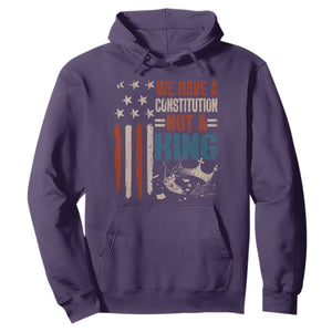 No Kings Protest Hoodie We Have A Constitution Not A King American Flag TS10 Purple Print Your Wear