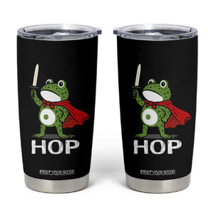 Resist Frog With Sword Tumbler Cup No Kings Portland Protest Saves America TS10 Black Print Your Wear