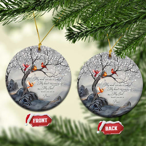 Memorial Christmas Ornament My Mind Still Talks to You Cardinal Loss of Father Gift TS10 Circle Winter Print Your Wear