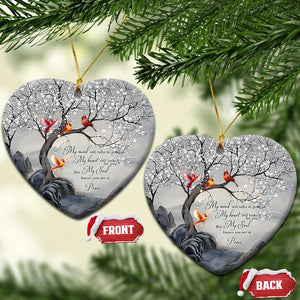Memorial Christmas Ornament My Mind Still Talks to You Cardinal Loss of Father Gift TS10 Heart Winter Print Your Wear