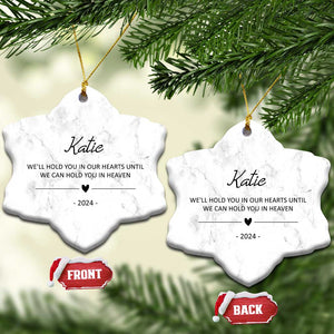 Personalized Dog Memorial Christmas Ornament 2024 Custom Name Pet Remembrance Sympathy Gifts TS10 Snow Flake Marbel Print Your Wear