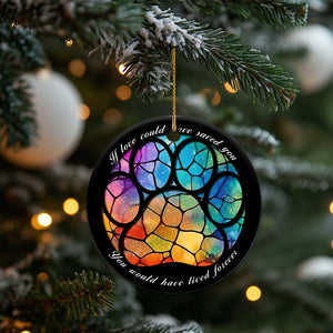 Pet Memorial Christmas Ornament Loss of Dog Cat Paw Pet Remembrance Gifts Stained Glass TS10 Print Your Wear