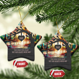 Personalized Memorial Christmas Ornament Custom Loss of Father Gift Stained Glass TS10 Star Stained Glass Print Your Wear