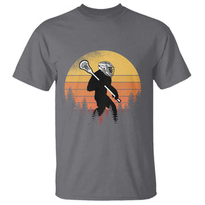 Funny Lax Bigfoot T Shirt Retro Vintage Sasquatch Lacrosse TS10 Charcoal Print Your Wear