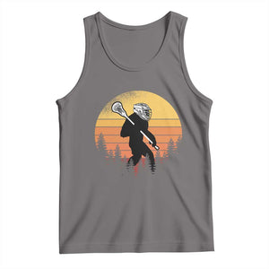 Funny Lax Bigfoot Tank Top Retro Vintage Sasquatch Lacrosse TS10 Deep Heather Print Your Wear